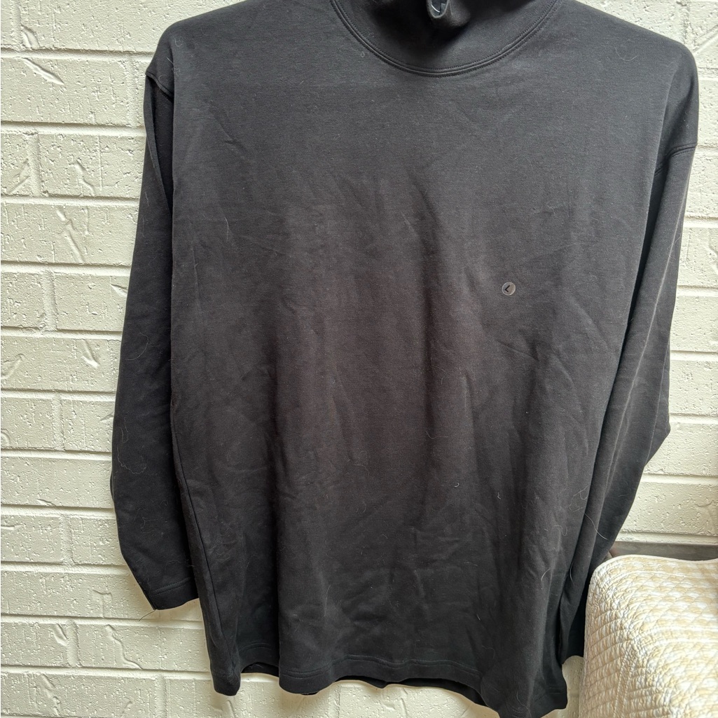 Eddie Bauer Women’s Nwt Relaxed Neck Black Turtleneck Size L